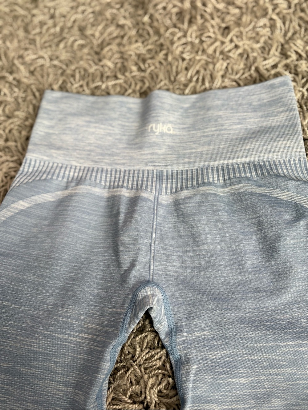 Light Blue Ribbed Shorts - Picture 3 of 7